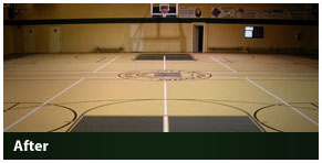 Renovated Basketball Court After Image