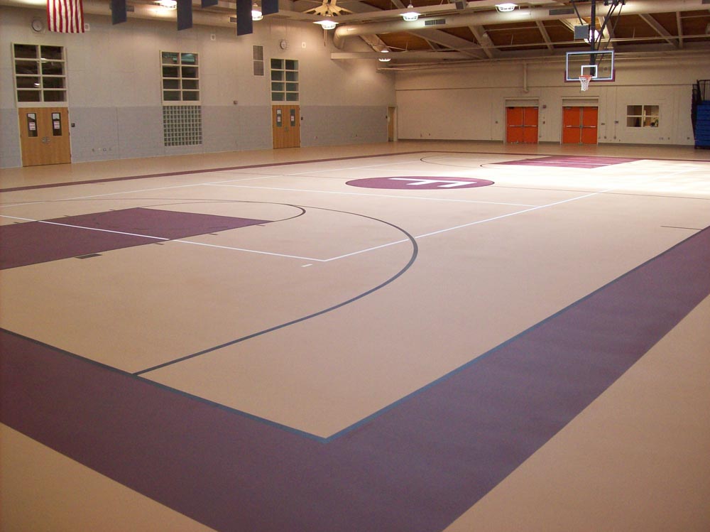 Custom Indoor Basketball Court Flooring Installation Construction